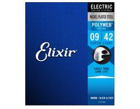 Elixir Strings Electric Guitar Strings w POLYWEB Coating, Super Light (.009-.042)