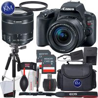 Canon EOS Rebel SL2 DSLR Camera w/ 18-55mm Lens + 32GB Card + Basic Photo Accessory Bundle
