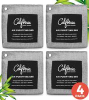 Bamboo Charcoal Air Purifying Bag 4-Pack - 200g Activated Charcoal Odor Absorber Moisture Absorber - Car Air Freshener - Odor Eliminators for Home - Car Freshener - Charcoal Bags Odor Absorber