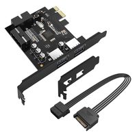 ORICO Super-Speed USB 3.0 PCI-E Expansion Card Adapter PCI-E USB 3.0 HUB Controller Adapter Card (PVU3-2O2I-V1) [Update Version]