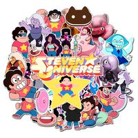 Steven Universe Cartoon Laptop Stickers - 50 Pcs TV Vinyl Decals Water Bottle Phone Case Notebook Guitar Skateboard Travel Kid Adults Waterproof Unique