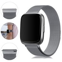 Find-MyWay Compatible with Fitbit Versa Bands/Versa 2/Versa Lite Bands,Versa Accessories Wristband Stainless Steel Bracelet for Women Men Strap for Fitbit Versa/Lite/Special Edition