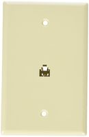 Morris 87010 Midsize Single RJ11 4 Conductor Phone Jack Wall Plate, Ivory