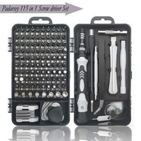 Padarsey Precision Screwdriver Set 115 in 1 Repair Tools Kit with Magnetic Driver Kit,Electronics Precision Screwdriver Set with Portable Bag for Repair Computer, Cell Phone, PC, iPhone,Lap Black