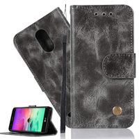 LG Stylo 3 Leather Case LG LS777 Wallet Case ISADENSER Minimalist Vintage Premium Soft PU Shock Resistance with Stand Function Credit Cards Holder Money Pocket Cover For LG LS777 Retro Gray JX