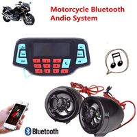 UTV ATV Bluetooth Amplifier Sound System Hand-free Speakers FM USB Audio System Stereo 2.5 Inch Speakers 12V Motorcycle Waterproof Audio FM Radio Stereo Speaker For iPhone/iPod/MP3 Skull ...