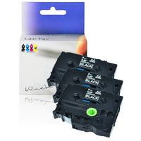 KCMYTONER 9mm (3/8") x 26.2ft TZe-325 TZ325 TZe325 TZ 325 Laminated Label Tape Compatible for Brother P-Touch PT-H100 PT-D210 PT-D400 PT-D450 PT-D600 PT-P900W PT-1280 ST1150 (White on Black,3 Pack)