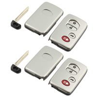 Key Fob Keyless Entry Smart Remote Shell Case & Pad fits Toyota, Set of 2