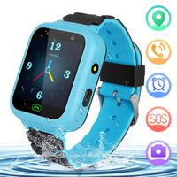 YENISEY Kids Smart Watch for Children GPS SOS Tracker Smartwatch, Waterproof with Chat Call Camera Alarm Clock Game Touch Screen Birthday Gifts for Girls and Boys (Blue)