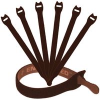 Reusable Cable Ties 1/2" x 8" for Cable Management and Organizing Cords - 30 Pack Bundled with 2 Bonus Cinch Straps (Brown)