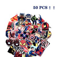 50PCS Vinyl Waterproof Stickers for Water Bottles, Car, Laptop, Kids Boys Girls Toy, Hydro Flask, Luggage, Skateboard, Motorcycle, Bicycle, Decal Graffiti Patches, Marvel Avengers Spiderman Stickers