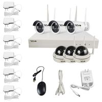 REVO America RW81D3GB3G-1T Wireless 8CH. Security System - 1TB HDD Full-HD Wi-Fi NVR, 3 x 1080P Bullet & 3 x 1080P Dome Cameras - Remote Access Via Smart Phone, Tablet and Pc