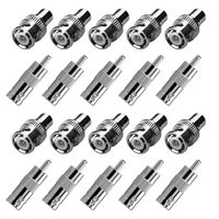 SIENOC 10 Packs BNC Male Plug to RCA Female Jack and 10 Packs BNC Female Socket Plug to RCA Male Adapter Connector (20x BNC male/Female to RCA female/Male Adapter)