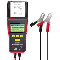 ANCEL BST500 12V/24V 100-2000 CCA Automotive Battery Load Tester, Cranking and Charging System Analyzer Scan Tool with Printer for Heavy Duty Trucks, Cars, Motorcycles and More (Black and Red)