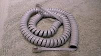 Light Gray 12' Ft Handset Coil Phone Cord for Toshiba/Teleco UST-1010DSD UST-1020DSD UST-1010DHF Curly Coil by DIY-BizPhones