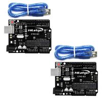 HiLetgo 2pcs UNO R3 ATmega328P ATMEGA16U2 Development Board Compatible to Arduino Works Great in Arduino IDE with USB Cable