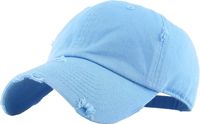 KBETHOS Vintage Washed Distressed Cotton Dad Hat Baseball Cap Adjustable Polo Trucker Unisex Style Headwear (Vintage) Sky Blue Adjustable