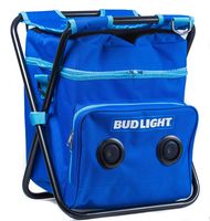 Gabba Goods Bud Light Beach/Tailgate/Picnic Chair & Insulated Cooler Bag with Built in Rechargeable Bluetooth Speaker
