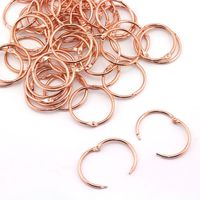 Lind Kitchen 50pcs 1.5" Rose Gold Book Ring Metal Loose Leaf Book Binder Hinged Buckle Rings Scrapbook Sketchbook Craft Photo Album DIY Binding Ring 38mm