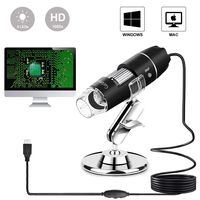 USB Microscope 1000x Digital Handheld Microscope, 8 LED USB 2.0 Magnification Endoscope Mini Camera with OTG Adapter and Metal Stand, Compatible with Mac and Window 7 8 10 2000 XP Vista