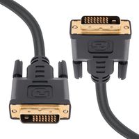 A-technology- DVI Cable 15ft Dual Link 24+1 Male to Male Digital Video Cable Gold Plated with Ferrite Core Support 2560x1600,144Hz for Gaming, DVD, Laptop, HDTV and Projector.