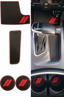 Custom Fit for 2015-2020 Dodge Charger Cup Holder Insert & Center Console Shifter Liner Trim Mats | 21pc Custom Fit Non Slip Storage Bin Mat Set | Charger Interior Accessories (21pcs)