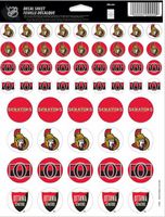 WinCraft NHL Ottawa Senators Vinyl Sticker Sheet, 8.5" x 11"