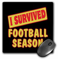 3Drose LLC 8 X 8 X 0.25 Inches Mouse Pad, I Survived Football Season Survial Pride and Humor Design (Mp_117931_1)