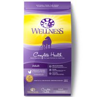 Wellness Complete Health Natural Dry Dog Food with Grain, Chicken & Oatmeal, 30-Pound Bag