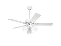 Emerson CF710WW Traditional Style 42-Inch 5-Blade Ceiling Fan, White with Frosted Globes