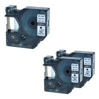 NineLeaf 3 PK Label Tape Black on White Compatible for DYMO D1 40913 S0720680 P-Touch 3/8" 23ft LabelManager 210D 360D 500TS