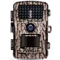 Foxelli Trail Camera - 14MP 1080P Full HD Wildlife Scouting Hunting Camera with Motion Activated Night Vision, 120° Wide Angle Lens, 42 IR LEDs and 2.4" LCD Screen, IP66 Waterproof Game Camera