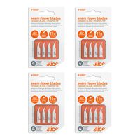 Slice 10537-CS Safety Blade for Seam Ripper, Never Rusts, Finger-Friendly Blade Lasts up to 11x Longer Than Steel, Pointed Tip, Fits in Seam Rippers and Craft Handles, 24 Pack