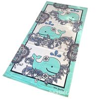 Onebycitess Beach Towel 100% Cotton 33''x67'' Soft Quick Dry Beach Blanket Bath Towel for Kids Adults(Whale)