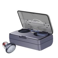 Bluetooth Headphones Wireless TWS GULUDED Dual in-Ear Earbuds Bluetooth 4.1 Noise Cancelling Earphones with Built-in Mic and Charging Box for Running, Workout and Gym