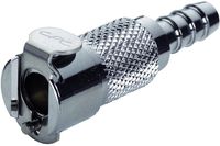 Colder LCD17006 Chrome Plated Brass Tube Fitting, Coupler, Shutoff, In-Line, 1/4" Flow Coupler x 3/8" Barb
