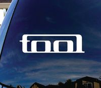So Cool - Tool Band - Vinyl 7" wide (color: WHITE) decal laptop tablet skateboard car windows sticker