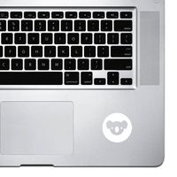 StickAny Palm Series Koala Circle Sticker for MacBook Pro, Chromebook, and Laptops (White)