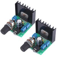 2PCS TDA7297 30W Digital Amplifier, 15W+15W Dual Channel Power Amplifi Board Audio Component Amplifier, 12V DC Mini Stereo Amp Amplify Module for Home Car Vehicle Auto Computer DIY Speaker