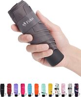 Fidus Mini Compact Sun&Rain Travel Umbrella - Lightweight Portable Umbrella with 95% UV Protection-Taupe