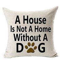 Meyerlbama Pillowcase, Dog Print Cotton Linen Throw Pillow Cushion Cover Lover Gifts