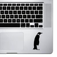 StickAny Palm Series Penguin Sticker for MacBook Pro, Chromebook, and Laptops (Black)