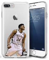 Epic Cases iPhone 6 Plus iPhone 7/iPhone 8 Plus Case Ultra Slim Crystal Clear Basketball Series Soft Transparent TPU Case Cover Apple (Greek Freak, iPhone 6/7/8 Plus)