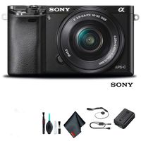 Sony Alpha a6000 Mirrorless Camera with 16-50mm Lens Black Starter Kit