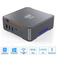Mini PC, Intel Celeron J3455 Processor(up to 2.3GHz) Windows 10(64-bit) Mini Desktop Computer with HDMI/VGA Port,8GB DDR3/120GB SSD,Gigabit Ethernet,Dual Band Wi-Fi,Bluetooth 4.2,4K HD