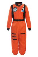 ReliBeauty Boys Girls Kids Children Astronaut Role Play Costume, Orange, 10