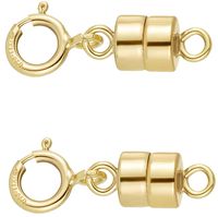 VIOSI Magnetic Necklace Clasps and Closures - Chain Extender Jewelry Clasp Converter - 14K Yellow Gold, Yellow Gold Filled or Sterling Silver