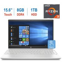 Newest HP 15.6'' Touchscreen HD WLED-Backlit Display Laptop PC, AMD Ryzen 3 2200U up to 3.4GHz Processor, 8GB DDR4, 1TB HDD, AMD Radeon Vega 3 Graphics, Webcam, Bluetooth, HDMI, B&O Play, Windows 10