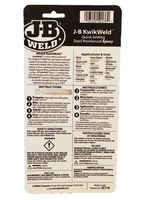 J-B Weld 50176 KwikWeld Steel Reinforced Epoxy Syringe - Dark Grey - 25 ml