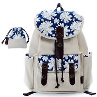 C-LEATHERS Print Canvas Backpack for Girls School Backpack Laptop Backpack Print Backpack 137White
